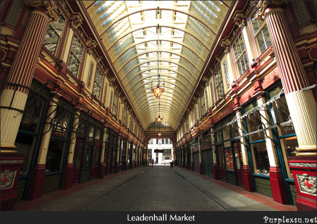 伦敦著名的自由市场Leadenhall Market
